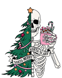 Funny Christmas Sorta Merry Sorta Scary Skeleton Xmas Tree 25L Jumbo Tote