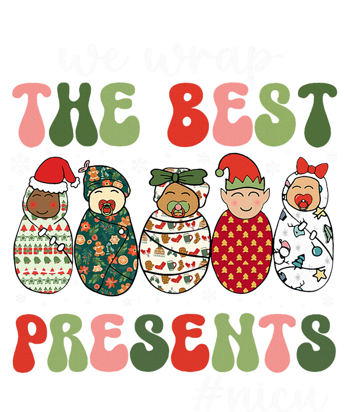 We Wrap The Best Presents Nicu Nurse Christmas Nurse Dry Zone Grid Polo