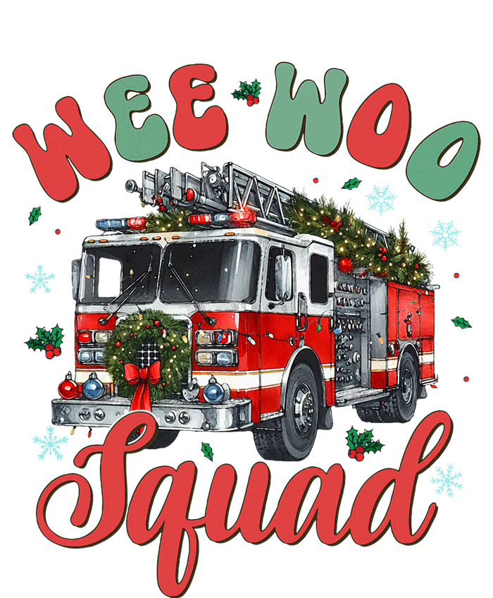 Wee Woo Squad Fire Truck Firefighter Christmas T-Shirt