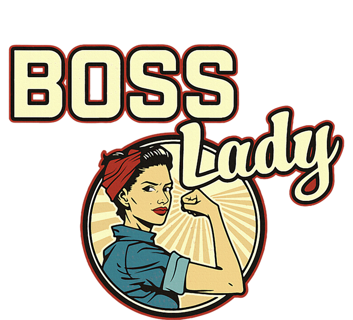 Woman Boss Lady Bosses Day Funny Appreciation Gift Mom Wife Silk Touch Performance Long Sleeve Polo