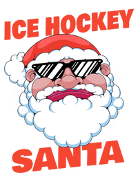 Ice Hockey Santa Funny Christmas Ice Hockey Player Gift Stripe Pom Pom Beanie