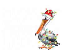 Crazy Pelican Lady Funny Christmas Lights Santa Hat Xmas Cute Gift T-Shirt