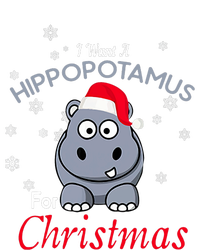 I Want A Hippopotamus For Christmas Hippo Xmas Women's Knotted Racerback Tank