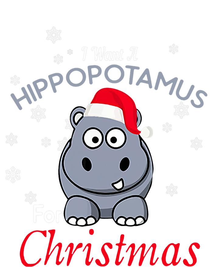 I Want A Hippopotamus For Christmas Hippo Xmas Women's Knotted Racerback Tank