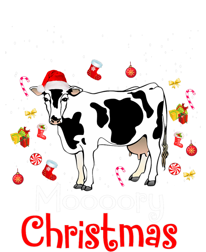 Moooory Christmas Cow Christmas Funny Santa Cow Xmas Dry Zone Grid Polo