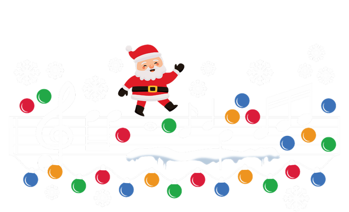 Music Teacher Christmas Santa Music Teaching Xmas Party Long Sleeve T-Shirt