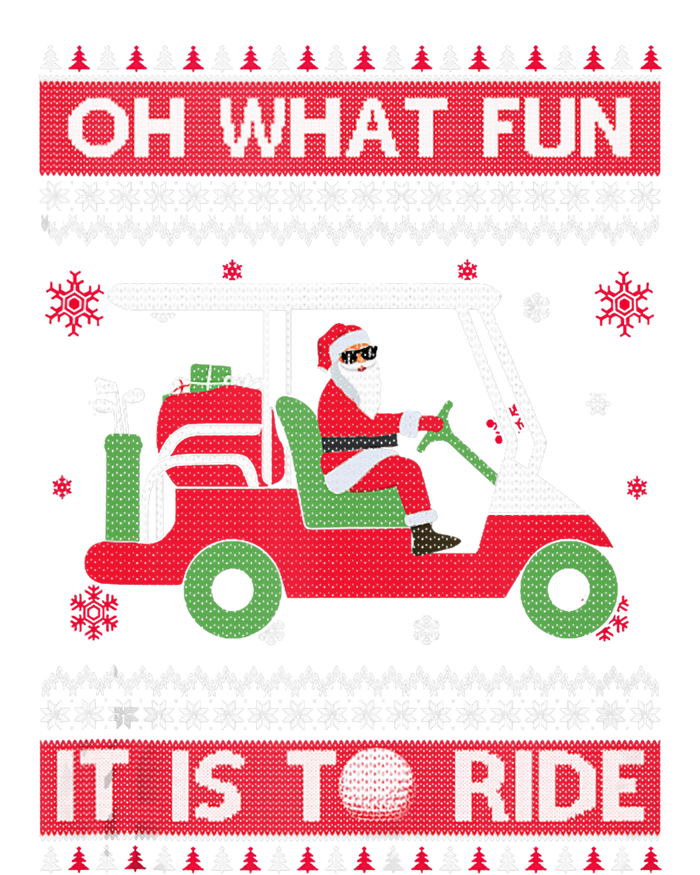 Oh What Fun It Is To Ride Golf Ugly Christmas Xmas Tank Top Grommeted Golf Towel