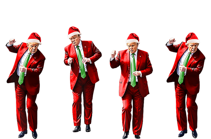 Funny Trump Dance Santa Claus Christmas Xmas Pajamas Holiday Sweatshirt Cinch Pack Bag