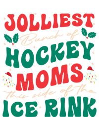 Jolliest Bunch Of Hockey Moms Retro Christmas Hockey Moms Gift Sustainable Knit Beanie