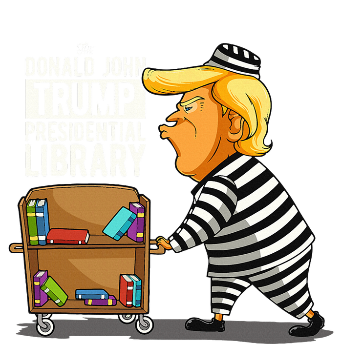 Prison Trump Presidential Library Funny Anti Trump T-Shirt