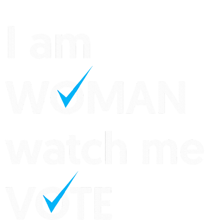 I Am Woman Watch Me Vote 2024 Blue Wave Vote Drawstring Bag