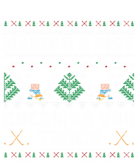 Making A Fist Checking You Twice Ice Hockey Players Xmas Funny Gift Ladies Long Sleeve Shirt