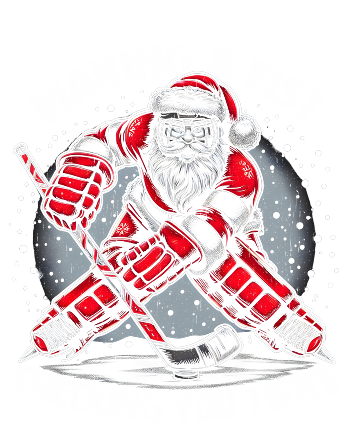 Making A Fist Checking You Twice Ugly Christmas Santa Hockey Gift Sweatshirt Cinch Pack Bag