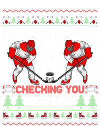 Making A Fist Checking You Twice Ugly Ice Hockey Christmas Gift Ladies Essential Flowy Tank