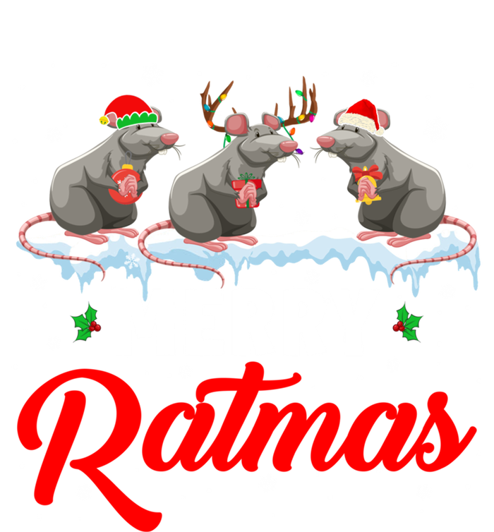 Merry Ratmas Funny Santa Elf Reindeer Rat Christmas Light Gift T-Shirt