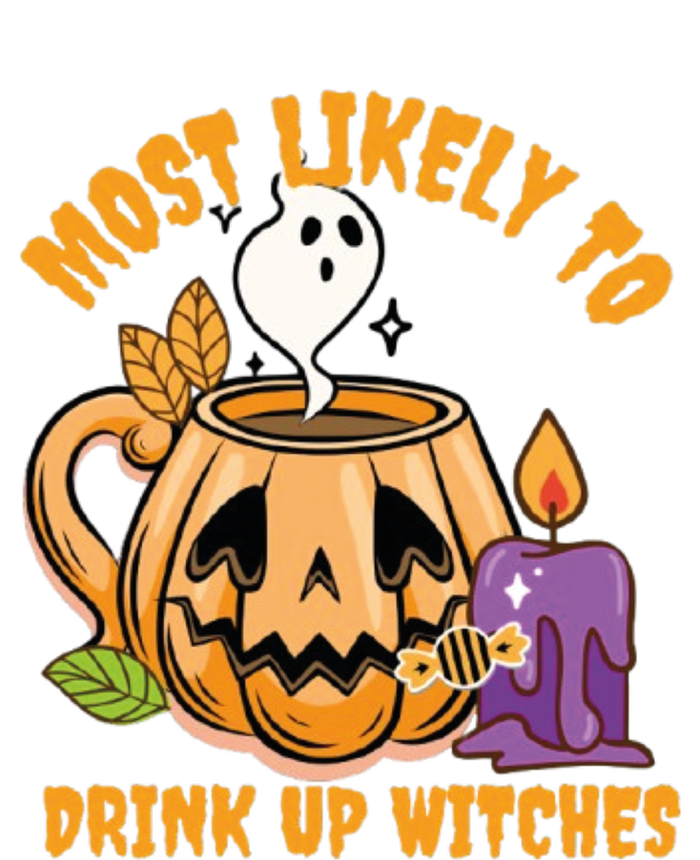 Most Likely To Up Witches Halloween Party Gift Button