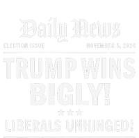 Trump Wins Bigly Headline Trump Wins 2024 Trump Won Tall Long Sleeve T-Shirt