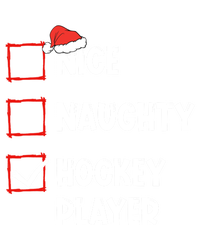 Nice Naughty Hockey Player List Christmas Santa Claus Cool Gift Full-Length Apron With Pockets