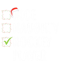 Nice Naughty Hockey Player List Christmas Santa Pajama Claus Gift Button