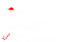 Nice Naughty Ice Hockey Funny Christmas Ice Hockey Player Gift Pom Pom 12in Knit Beanie