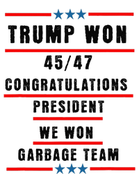 Trump Won 2024 Congratulation President 45th47th T-Shirt