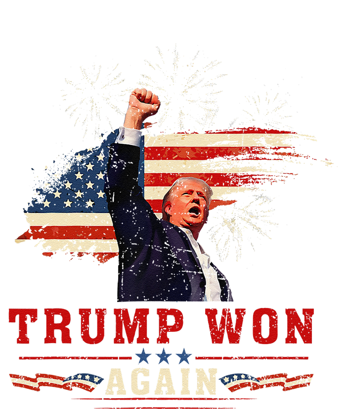 Trump Won Again 2024 Election President 47 Th American Flag T-Shirt