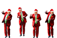 Funny Trump Dance Santa Claus Christmas Xmas Pajamas Holiday Grommeted Golf Towel