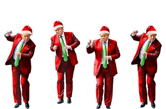 Funny Trump Dance Santa Claus Christmas Xmas Pajamas Holiday Grommeted Golf Towel