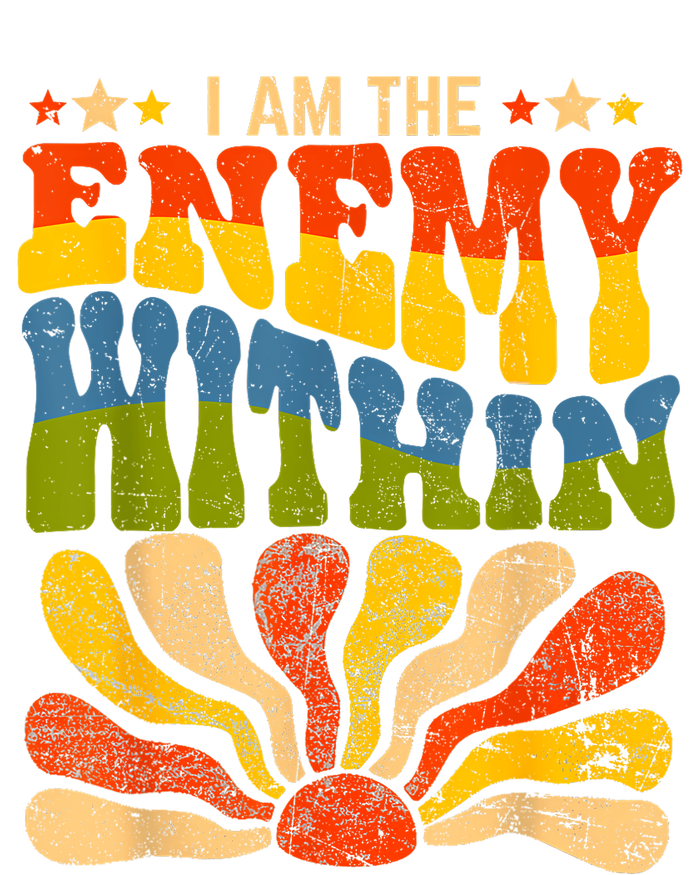 I Am The Enemy Within America Funny I Am The Enemy Within Short Acrylic Beanie