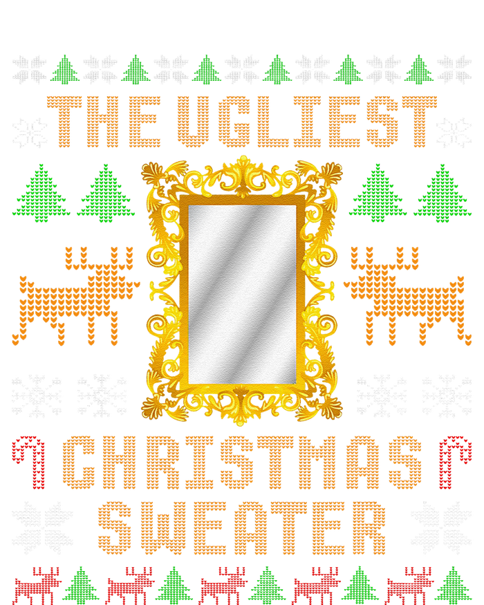 The Ugliest Ugly Christmas Sweater With Mirror Funny Xmas Cooling Performance Crew T-Shirt