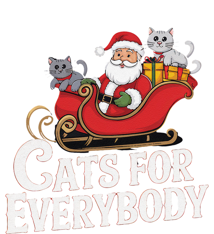 Cats For Everybody Christmas Funny Xmas Women Santa T-Shirt