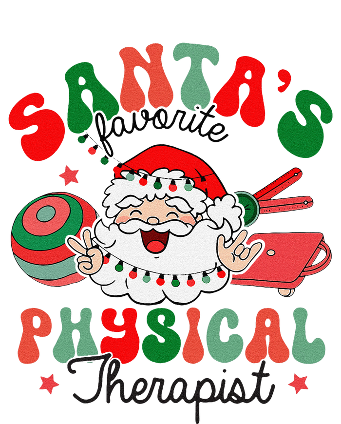 SantaS Favorite Physical Therapist Christmas Therapy T-Shirt