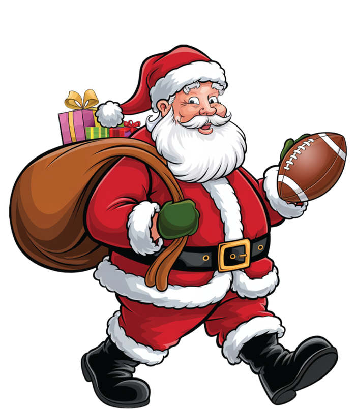 Santa Football Christmas Santa Claus Football Player Xmas Funny Gift T-Shirt