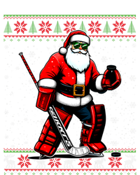 Santa Hockey Goalie Ugly Christmas Gift T-Shirt