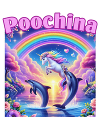 Poochina Ironic Funny Meme Women Trendy Dolphin Gift Magnet