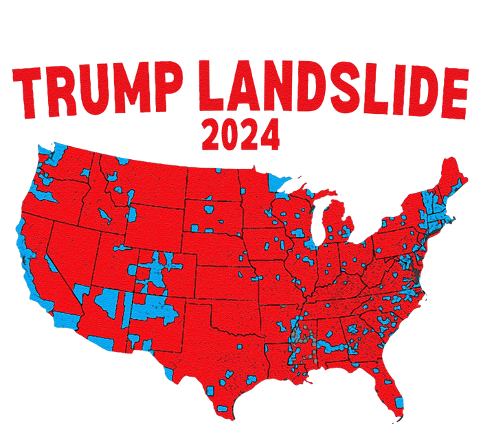 2024 Electoral Map Trump Landslide Red Election Map Gift T-Shirt