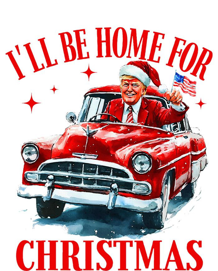 ILl Be Home For Christmas Funny Santa Claus Trump 2024 Pajama Set