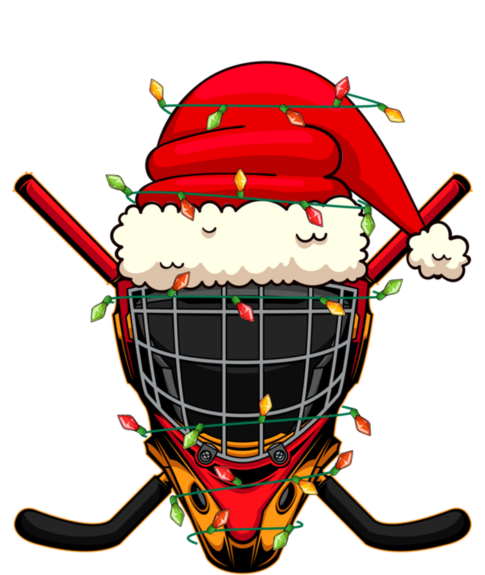 Santa Sports Design Christmas Hockey Player Great Gift Pom Pom 12in Knit Beanie