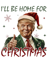 ILl Be Home For Christmas Funny Santa Claus Trump 2024 T-Shirt