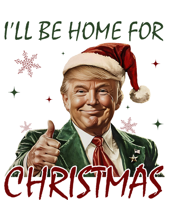 ILl Be Home For Christmas Funny Santa Claus Trump 2024 T-Shirt