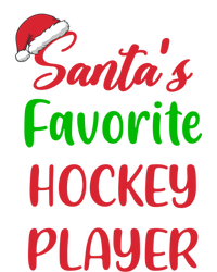 Santas Favorite Hockey Player Funny Hockey Christmas Gift T-Shirt