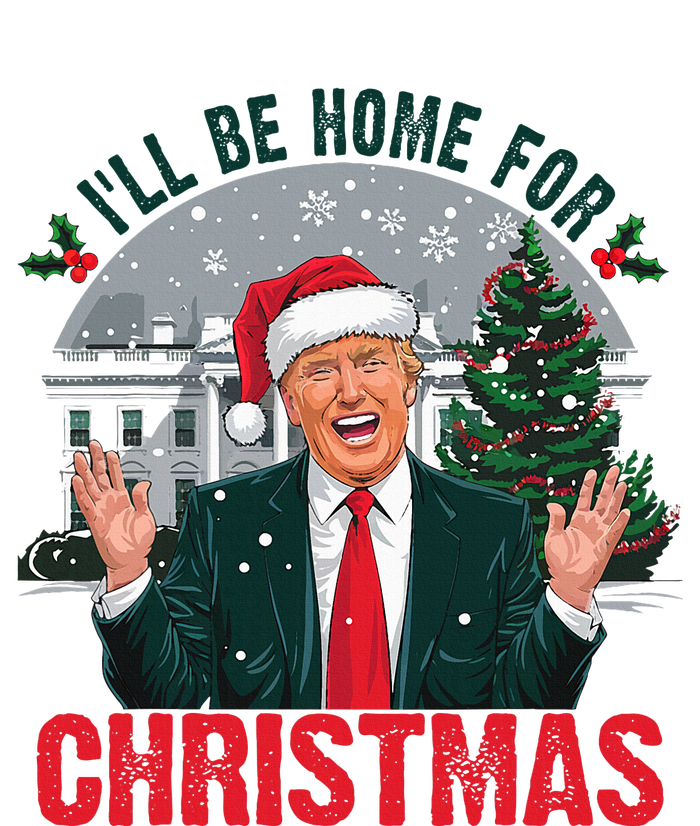 Trump 2024 ILl Be Home For Christmas Funny Santa Claus T-Shirt