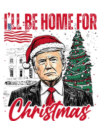 ILl Be Home For Christmas Funny Santa Trump Xmas Pajamas Womens CVC Long Sleeve Shirt