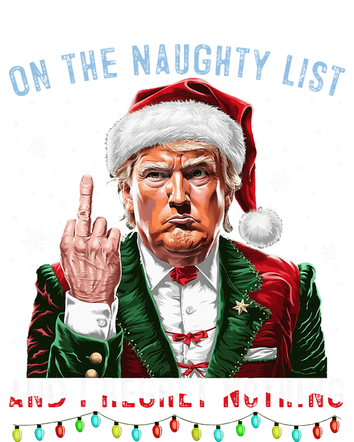 On The Naughty List And I Regret Nothing Funny Trump Xmas Wool Snapback Cap