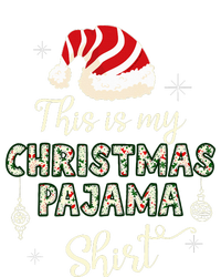 This Is My Christmas Pajama Applique Style Christmas Women's Racerback Cropped Tank