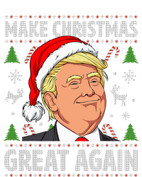 Make Christmas Great Again Funny Trump Ugly Christmas Women's Long Sleeve Flannel Pajama Set 