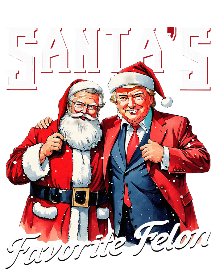 SantaS Favorite Felon Santa Claus Trump Christmas Pajamas High Crown Mesh Back Trucker Hat