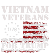 Vietnam Veterans For Trump 2024 American Flag 4th Of July Bumper Sticker