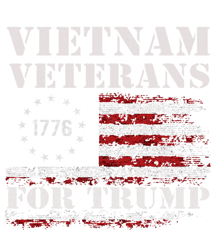 Vietnam Veterans For Trump 2024 American Flag 4th Of July Bumper Sticker