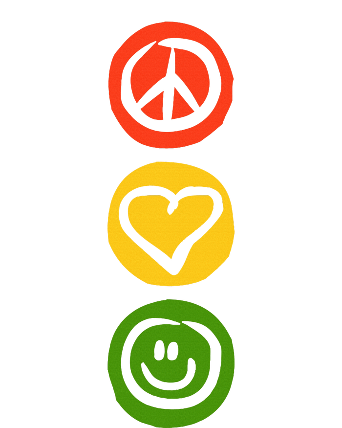 Traffic Light With Peace Love And Happiness Signs T-Shirt